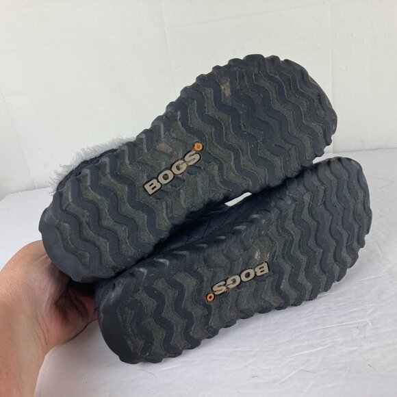 Bogs Womens sz 10 Quilted Puffer Mid Black Faux Fur Insulated Waterproof Boots - Picture 8 of 8